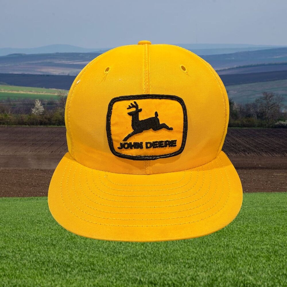 Vintage John Deere Snapback Hat Trucker Tractor Cap Louisville MFG Farming